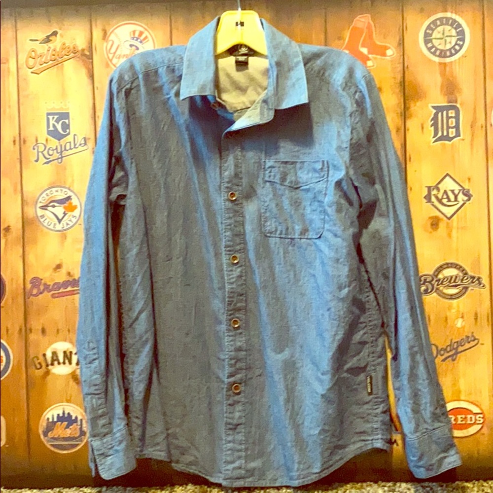 Volcom boys chambray denim shirt 10y
